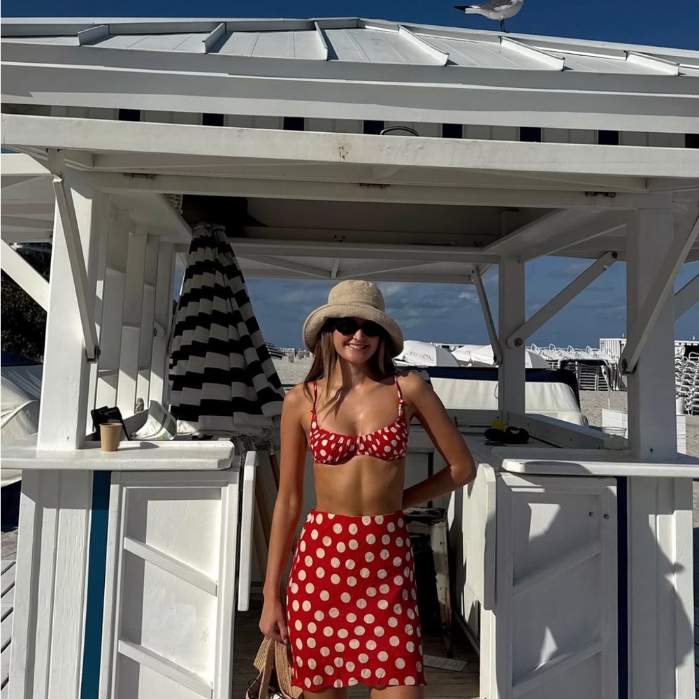 Red Polka Dot Bikini Set